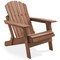 Casafield Oversized Folding Adirondack Chair, Cedar Wood Outdoor Fire Pit Lounge Chairs for Patio, Deck, Yard, Lawn and Garden Seating, Partially Pre-Assembled - Espresso